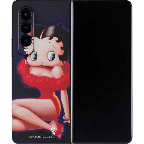 Betty Boop Red Dress Galaxy Z Fold4 5G Skin